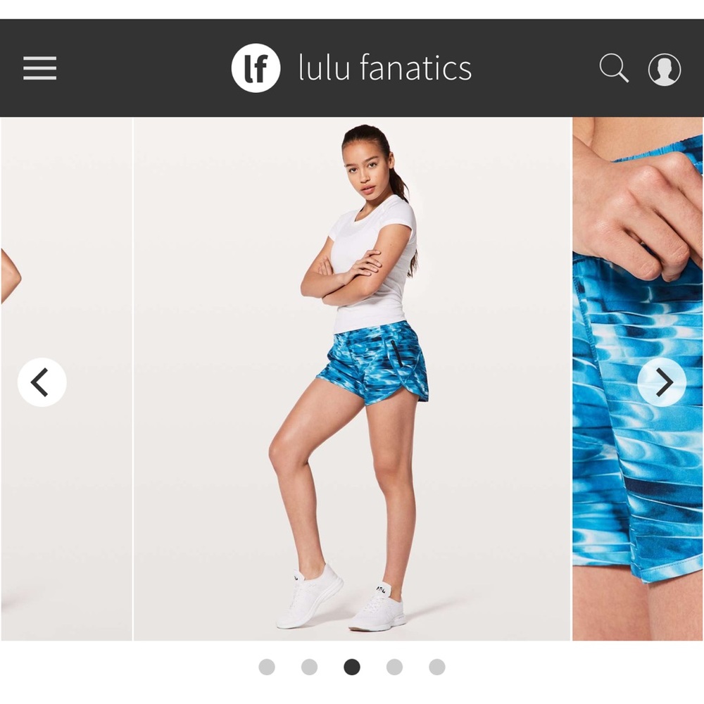Lululemon Blue Patterned Tracker Shorts - image 3